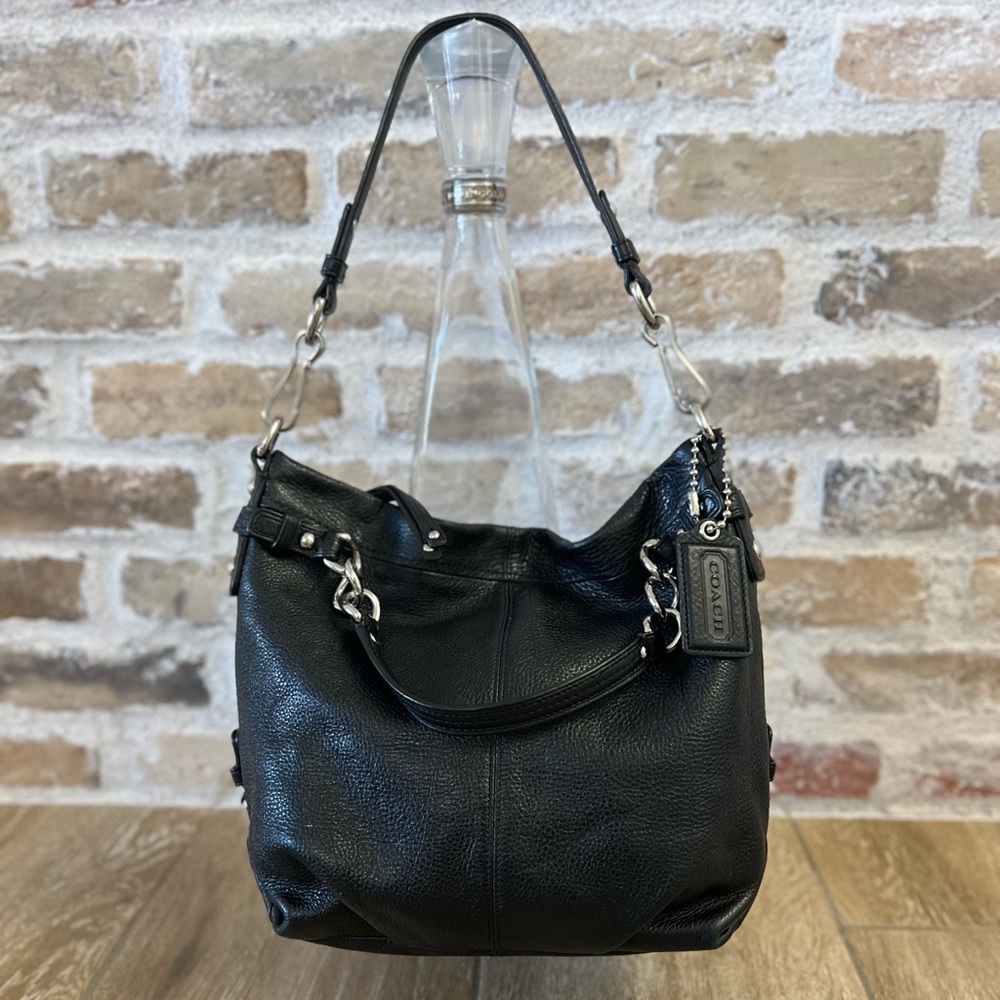 Coach Hobo 14142m Brooke Black Leather Shoulder Bag